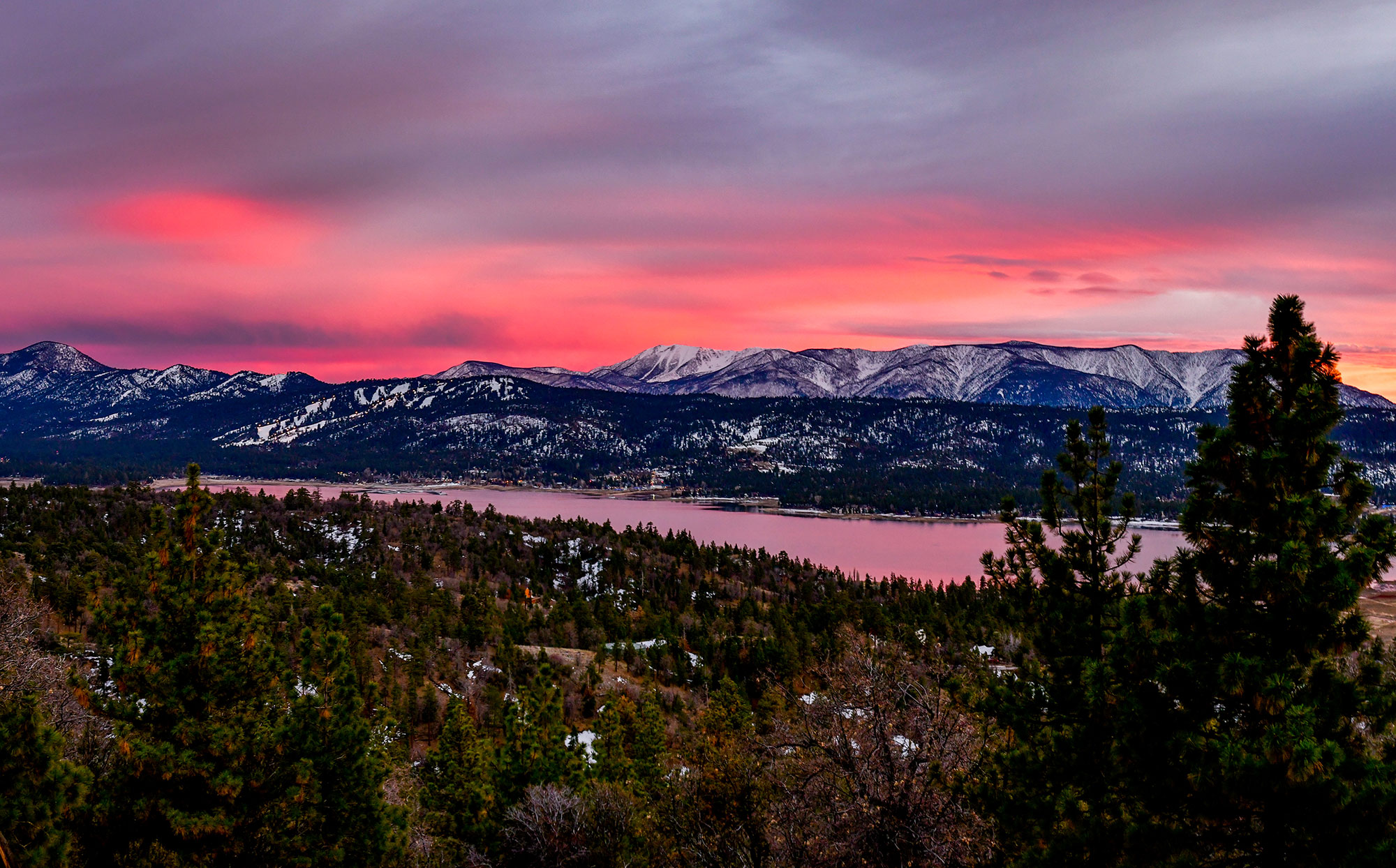 Big Bear Lake sunset