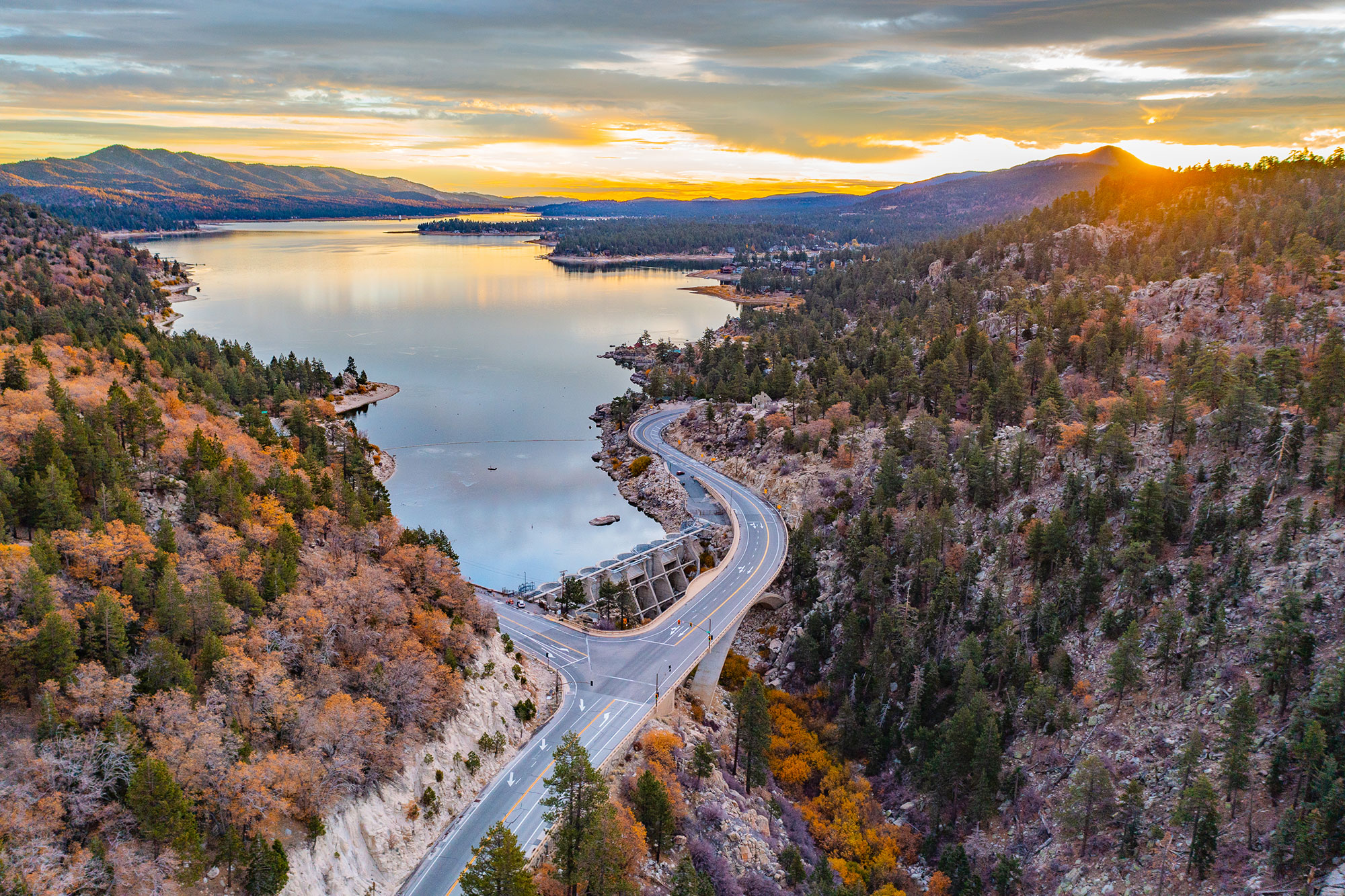 Big Bear Lake aerial view
