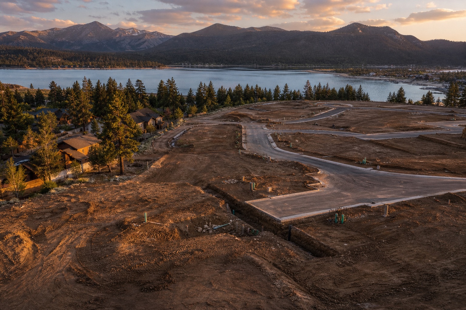 A development site being prepared for building in Big Bear Lake, CA — Local Property Values