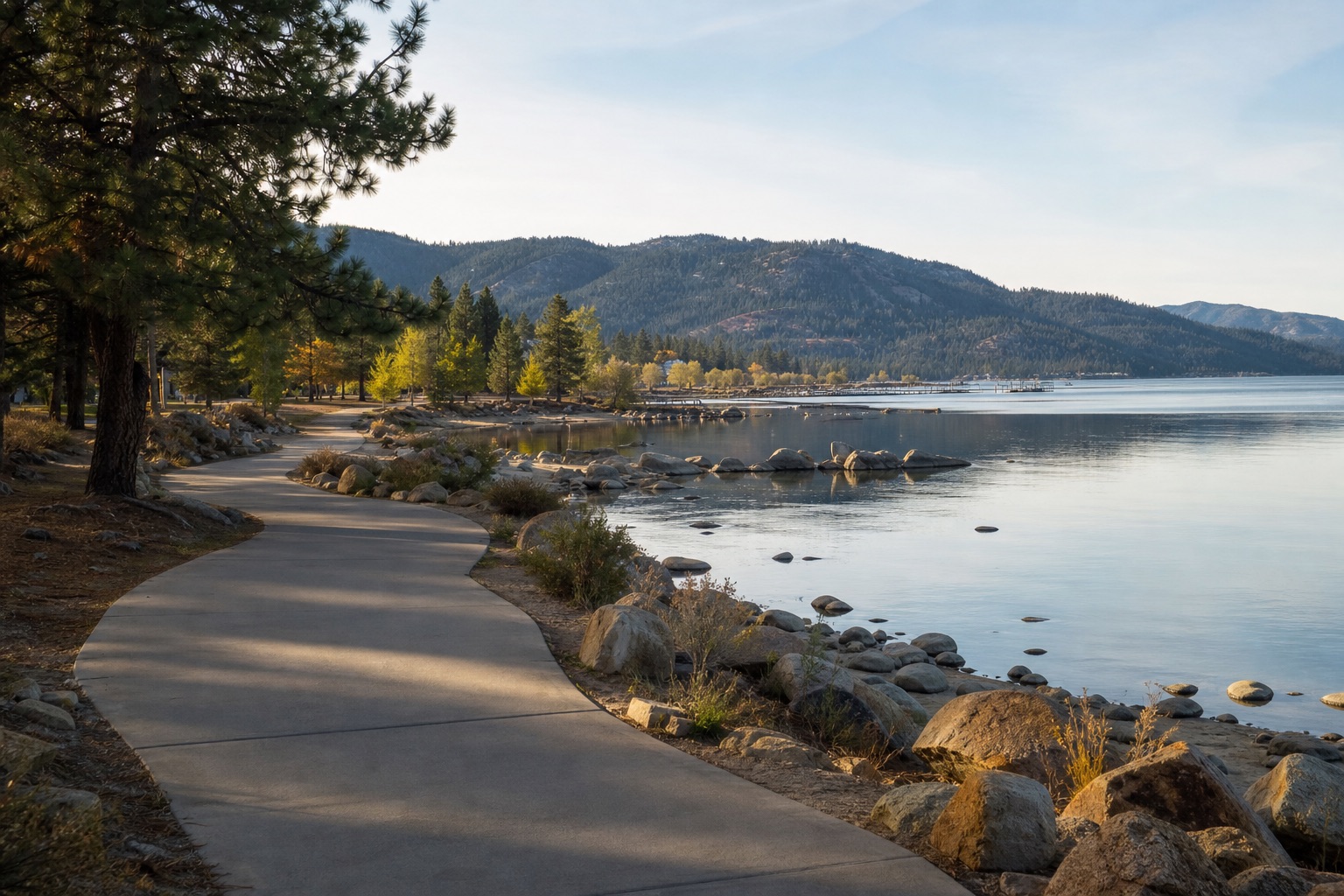 A public park or gathering space in Big Bear Lake, CA