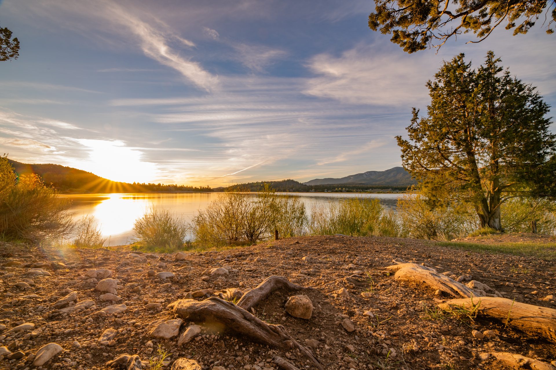 Sunrise over Big Bear Lake