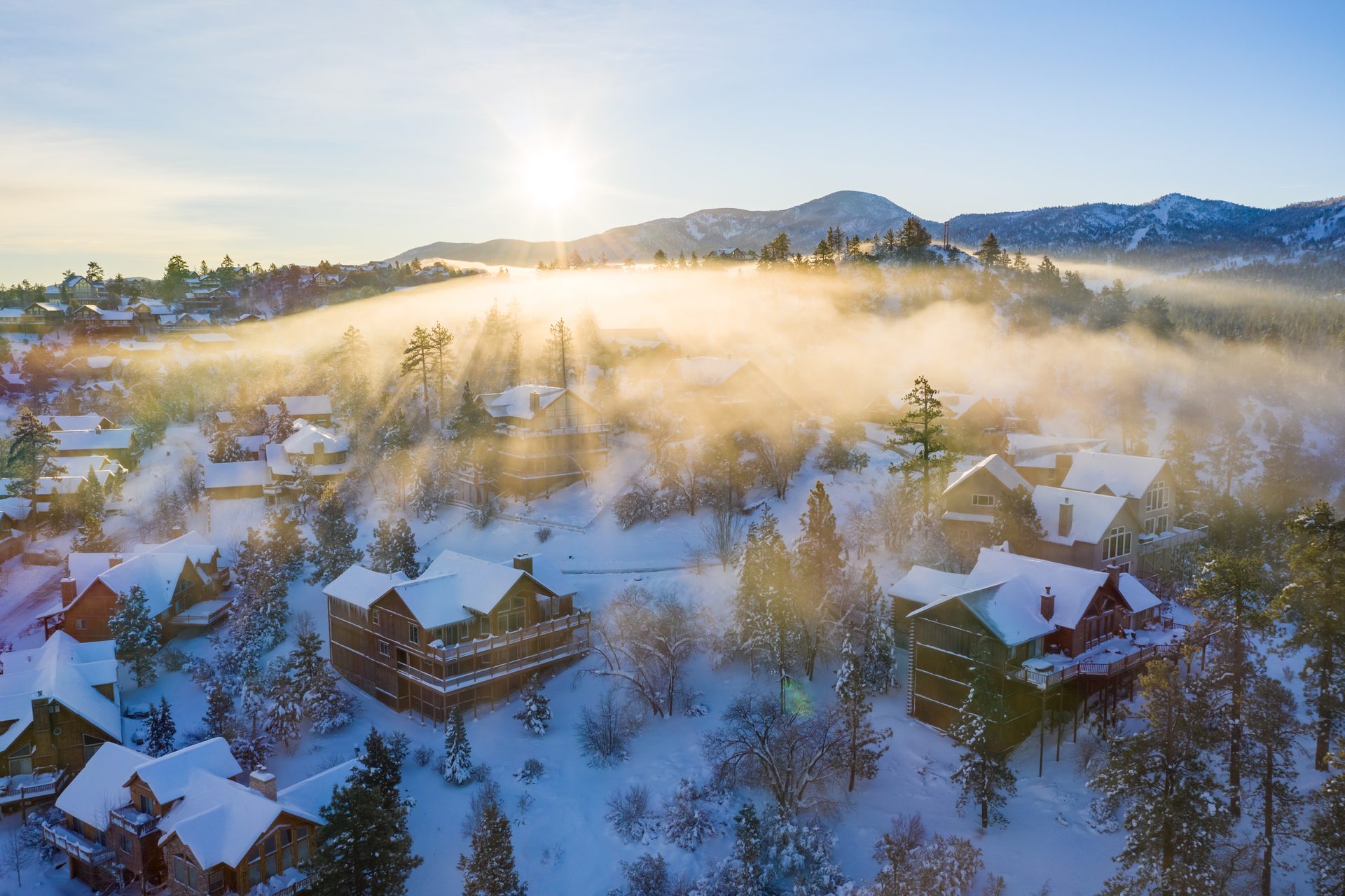 Big Bear Lake in winter