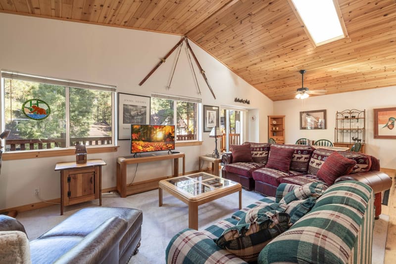 Living room with fireplace